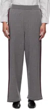 Cordera Gray Merino Pointelle Trousers In Grey