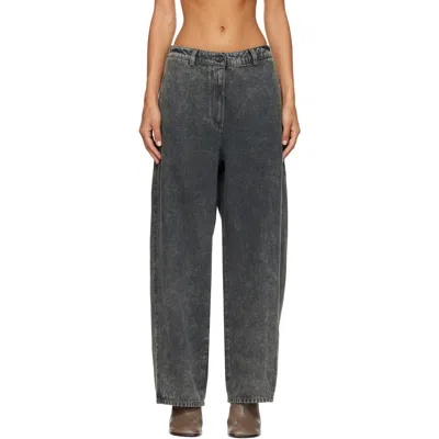 Cordera Gray Straight Jeans In Grey