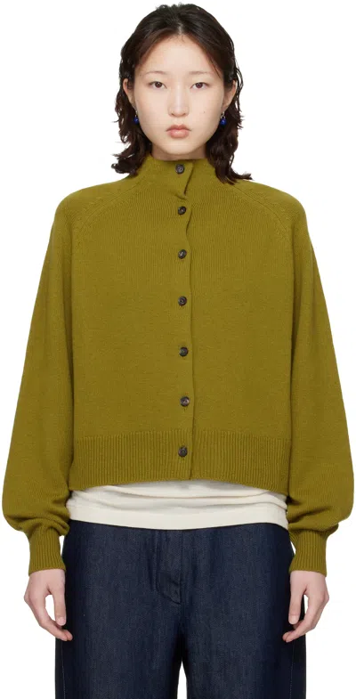 Cordera Green Merino Wool Perkins Cardigan