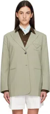 Cordera Virgin Wool-blend Blazer In Green