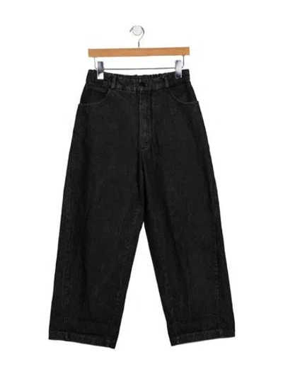 Pre-owned Cordera High-rise Wide Leg Jeans In Black