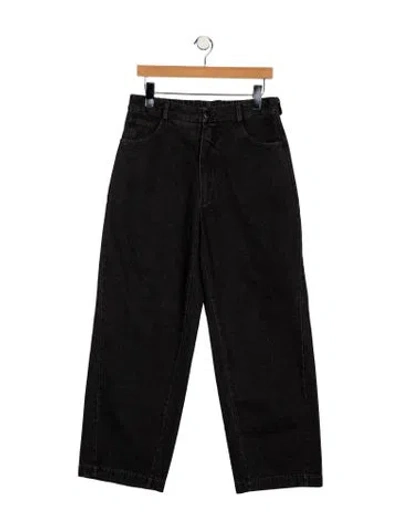Pre-owned Cordera High-rise Wide Leg Jeans In Black