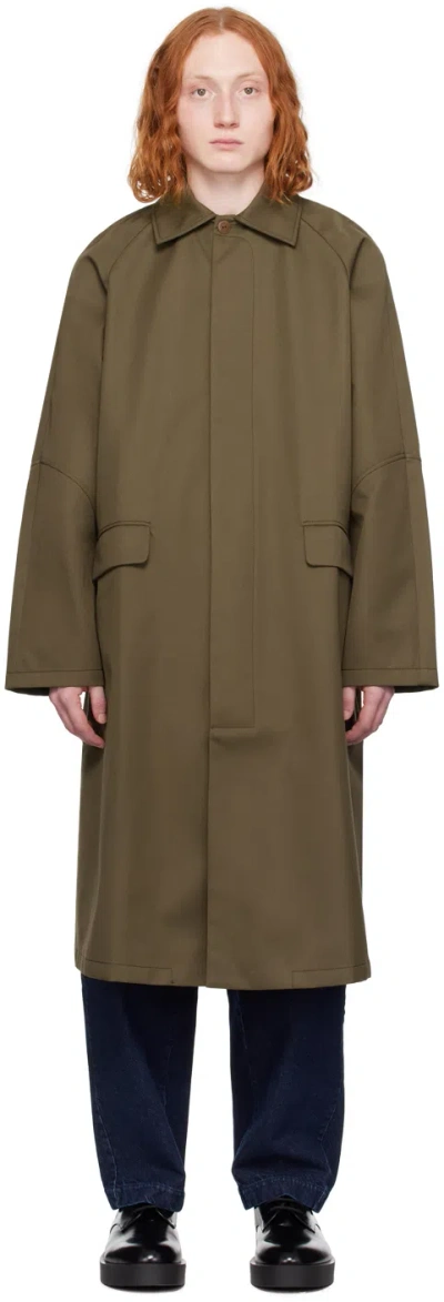 Cordera Khaki Long Trench Coat