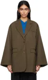 Cordera Khaki Oversized Blazer In Khaki