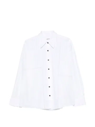 Cordera Lace-trim Button-down Shirt In White
