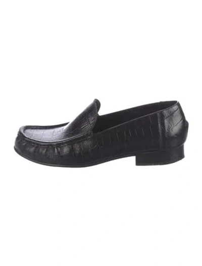 Pre-owned Cordera Leather Loafers In Black