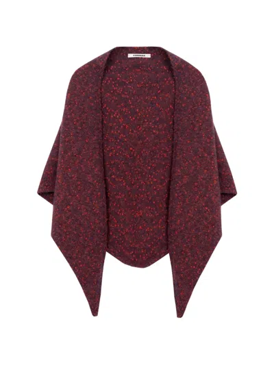 Cordera Maxi Bandana Flecked Scarf In Burgundy