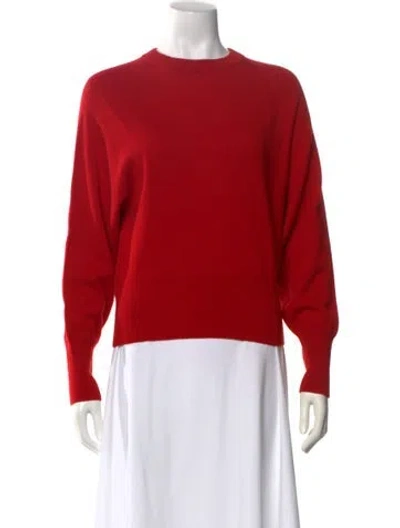 Pre-owned Cordera Merino Wool Crew Neck Sweater In Red
