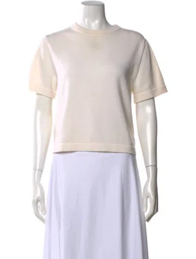 Pre-owned Cordera Merino Wool Crew Neck T-shirt In Neutrals