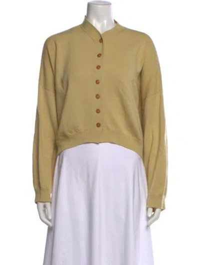 Pre-owned Cordera Merino Wool Open Front Sweater In Neutrals
