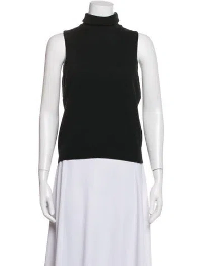 Pre-owned Cordera Merino Wool Turtleneck Top In Black