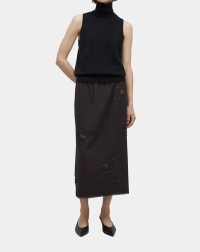 Cordera Merino Wool Turtleneck Vest In Black