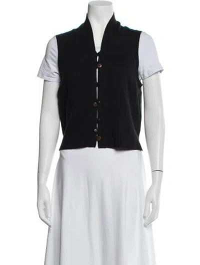 Pre-owned Cordera Merino Wool Vest In Black