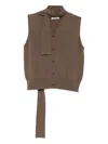Cordera Merino Wool Waistcoat In Brown