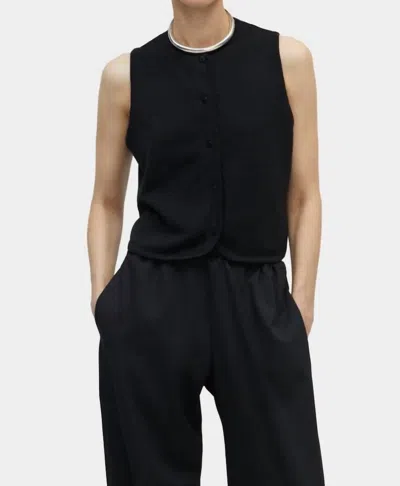 Cordera Merino Wool Waistcoat In Black