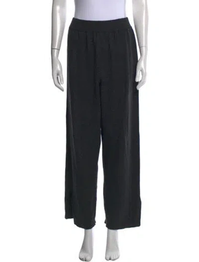 Pre-owned Cordera Merino Wool Wide Leg Pants In Black