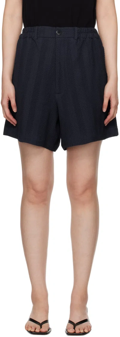 Cordera Navy Herringbone Shorts