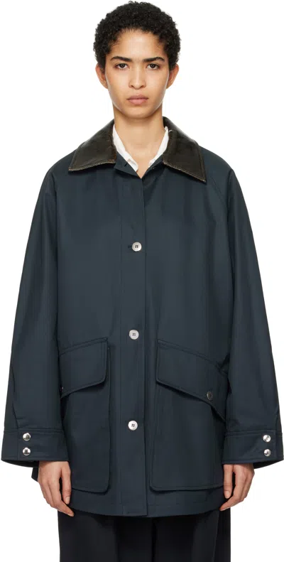 Cordera Navy Short Trench Jacket