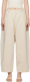 CORDERA OFF-WHITE BAGGY TROUSERS