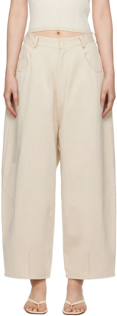 Cordera Off-white Baggy Trousers In Alabaster