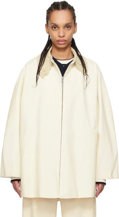 Cordera Off-white Crochet Jacket In Neutral
