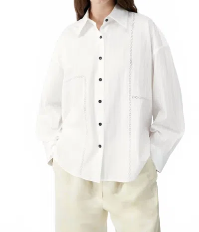 Cordera Oversized Lace Shirt In White