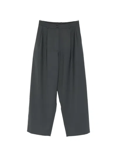 Cordera Pleated Trousers In Gray
