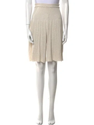 Pre-owned Cordera Printed Mini Shorts In Neutral