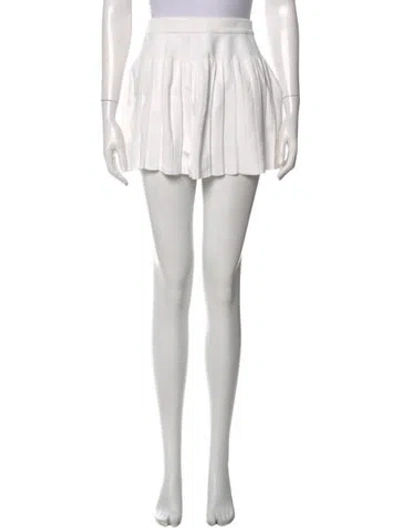 Pre-owned Cordera Ruffle Embellishment Mini Skirt In White
