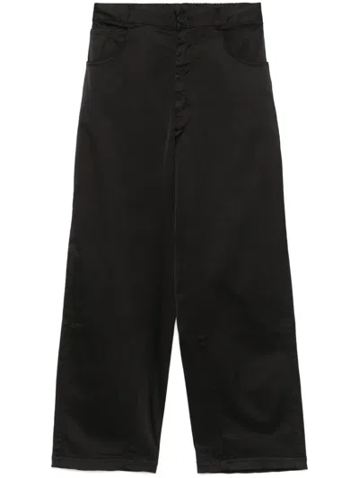 Cordera Satin Straight-leg Trousers In Black