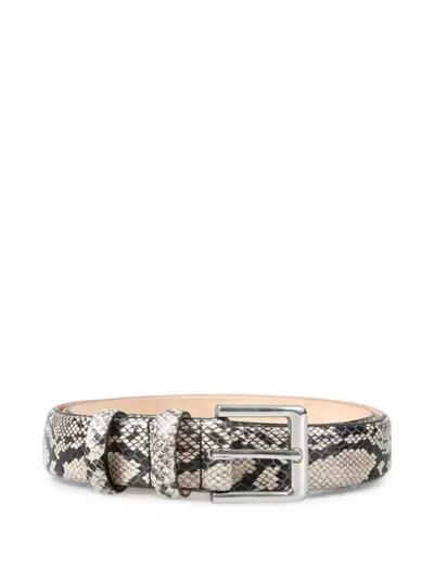 Cordera Snake-effect Leather Belt In Animal Print