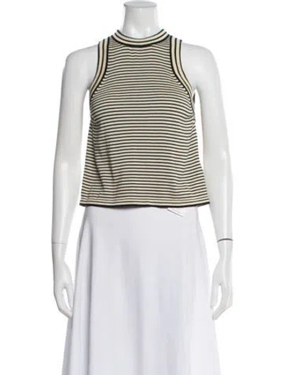 Pre-owned Cordera Striped Crew Neck Sweater In Neutral