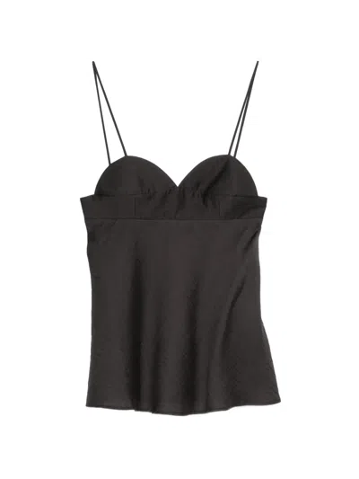 Cordera Sweetheart-neck Spaghetti-strap Top In Black