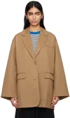Cordera Tan Oversized Blazer In Camel