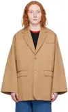 Cordera Tan Oversized Blazer In Camel