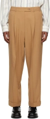 Cordera Tan Tailoring Trousers In Camel