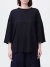 Cordera Gray Merino Wool Oversized T-shirt In Black