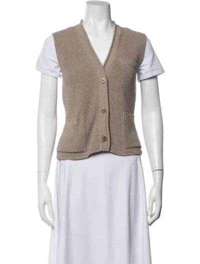 Pre-owned Cordera Vest In Neutrals