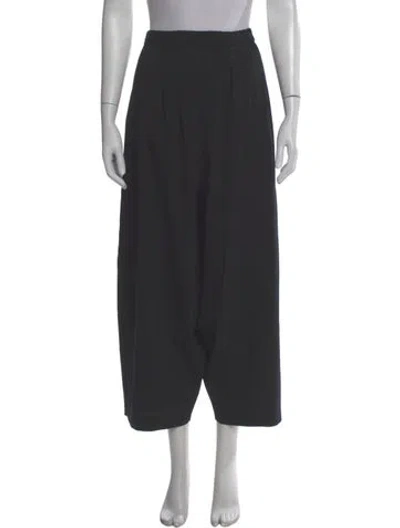 Pre-owned Cordera Virgin Wool Wide Leg Pants In Gray