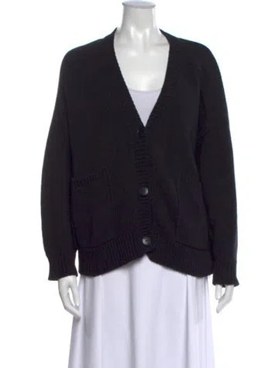 Pre-owned Cordera V-neck Sweater In Black