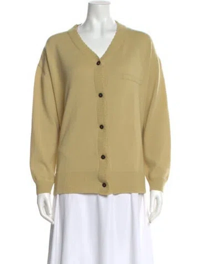 Pre-owned Cordera V-neck Sweater In Neutral