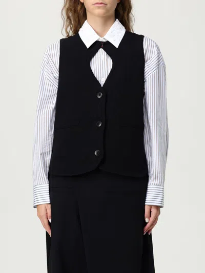 Cordera Waistcoat  Woman Color Black In Animal Print