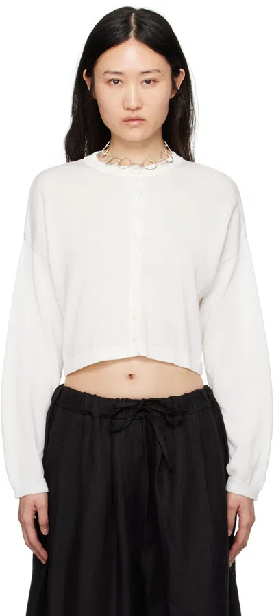 Cordera White Cropped Cardigan