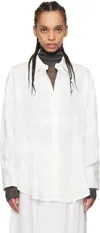 Cordera White Flower Jacquard Shirt In White