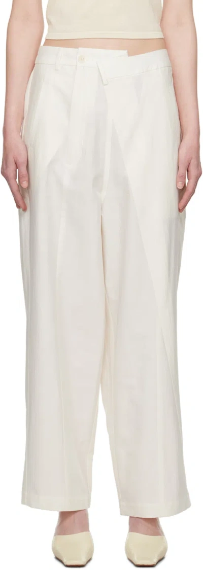 Cordera White Tapered Trousers