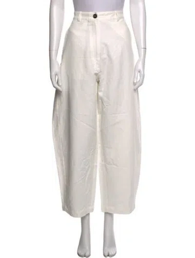 Pre-owned Cordera Wide Leg Pants In White