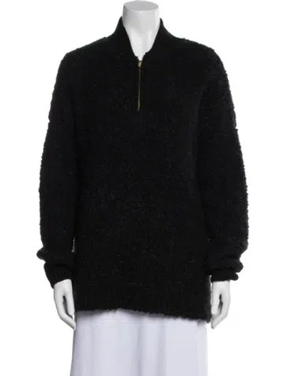 Pre-owned Cordera Wool Bomber Jacket In Black