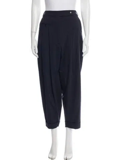 Pre-owned Cordera Wool Wide Leg Pants In Blue