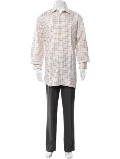 Pre-owned Cordings Plaid Print Long Sleeve Dress Shirt In Multicolor
