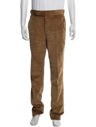 Pre-owned Cordings Tweed Pattern Corduroy Pants In Brown